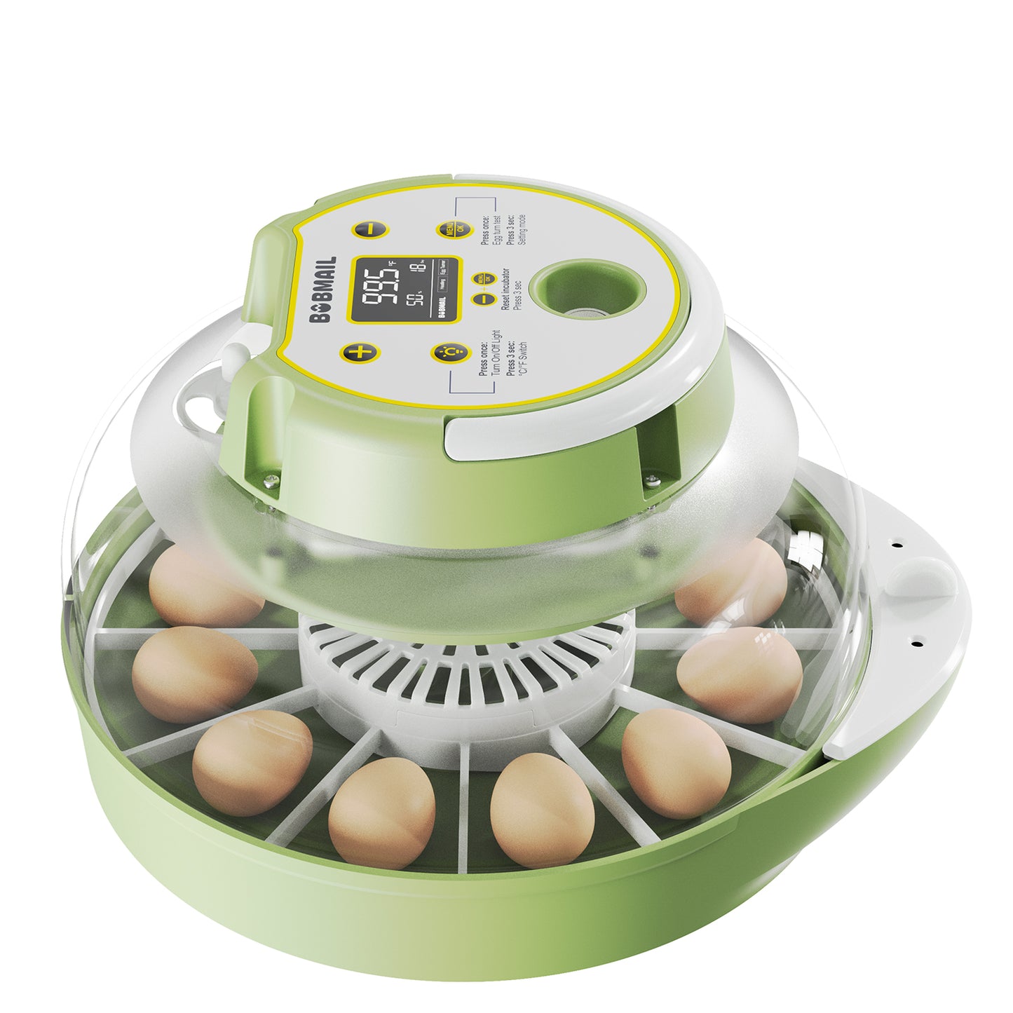 Bobmail Small Egg Incubator (12 Eggs) - Perfect for Beginners